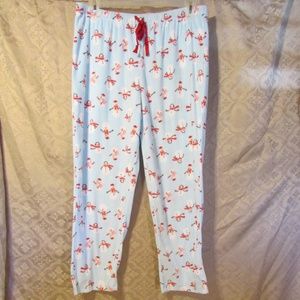 NEW Soft Fleece Lounge Pants Snowman design